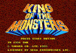 King of the Monsters (USA) Title Screen